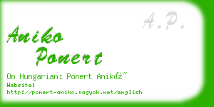 aniko ponert business card